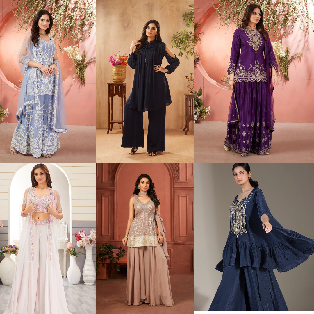 Designer palazzo suits