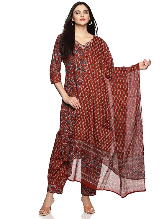 Floral Printed Straight Kurta Pant